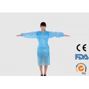 Non Woven Disposable Medical Gowns Blue Color For Cross Infection Preventing