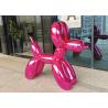 China Modern Art Hot Pink Balloon Dog Resin Outdoor Fiberglass Sculpture wholesale