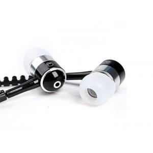 China Durable Custom Fit Headphones , Black / White Wired Earphones With Mic supplier