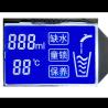 China 3.3V Custom 7 Segment LCD Display HTN Blue Negative White Characters 12 O'Clock Viewing wholesale