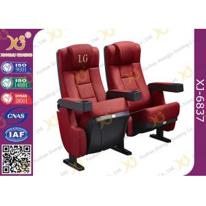 China Red Foldable Auditorium Theater Seating Chairs Used Movie Cinema Seats Fixed Backs supplier