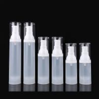 China Empty 0.5oz Plastic AS White Frosted Airless Spray Pump Bottles With PP Caps on sale