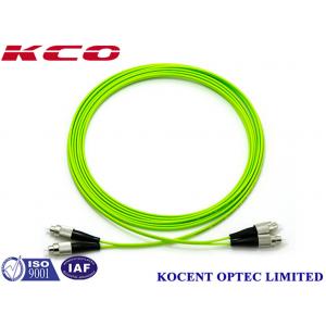 China FC-FC OM5 Optical Fiber Patch Cable Jumper Cord 100G Multimode 50/125 Lime Green PVC supplier