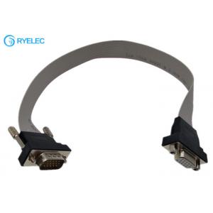 15pin Male Female Plastic Connector VGA To VGA HDB15 Flexible Flat Ribbon Cable For Electronic