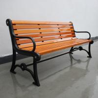 China 1800mm Solid Timber Outdoor Bench Seat , Traditional Wooden Bench With Steel Frame on sale