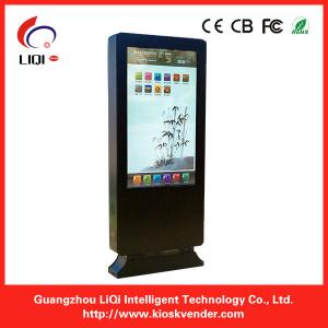 China 32インチの完全なHDスクリーンが付いているデジタル表記の相互キオスクを立てるの高さの明るさの床 supplier