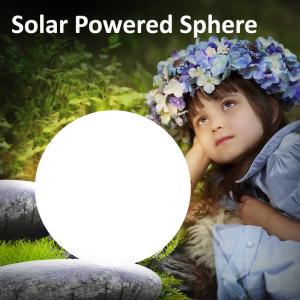 10" 20" 30" LED Glowing Sphere Solar Remote Control For Club Garden