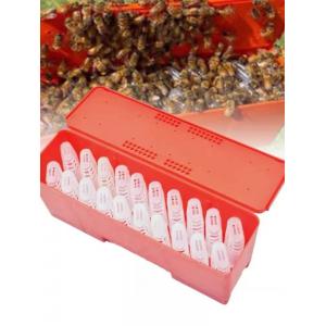 Red Plastic Queen Bee Cage For Queen Bee Rearing System Beekeeping Queen Cage