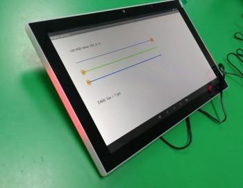 10 Inch Glass Wall Installation Android PoE Tablet Customized Adjustable Red