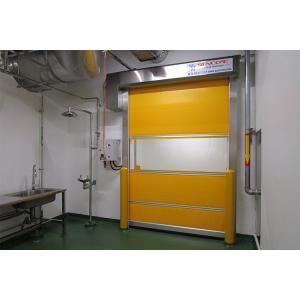 Transparent PVC Window High Speed Overhead Doors Yellow Red Grey