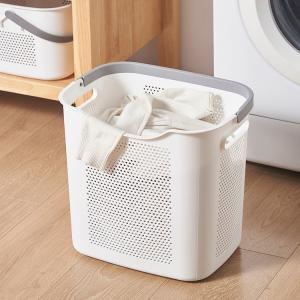 China Modern 40 Liters Rectangular Plastic Laundry Basket Durable Deep Storage supplier