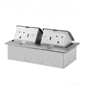 China Customized Aluminum Alloy 2 Way Power Outlet Floor Socket with USB Phone Internet Sockets supplier
