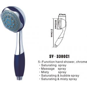 China Luxury chromed plastic 5-Function water saving shower head supplier