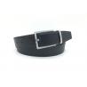 Business And Casual Mens Leather Dress Belt Curved Strap With Metal Tip Buckle
