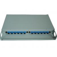 China Rack Mount Fiber Optic Patch Panel Enclosure Distribution Fc Sc Adapter on sale