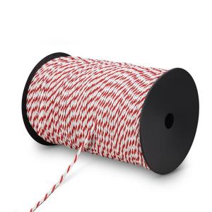 Roll Electric Fence Rope With Red White Steel Polywire For Horse Animal Fencing
