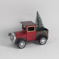 China Indoor / Outdoor Metal Christmas Decoration Car Attached To Christmas Tree Customized on sale