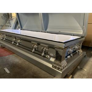 Decorable Metal Burial Case With Metal Handle Outstanding Quality