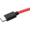 アルヴィンのケーブルはUSB-CタイプCから黒色に編み 2ピン 男性12Vの高速充電電線