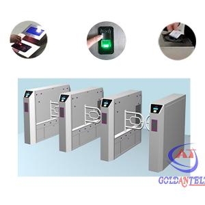 China Stainless Steel Customizable Special Logo Bidirectional Swing Barrier Gate / Automatic Turnstile supplier