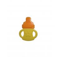 China Soothing Chewing Silicone Baby Teether Baby Bottle BPA Free on sale