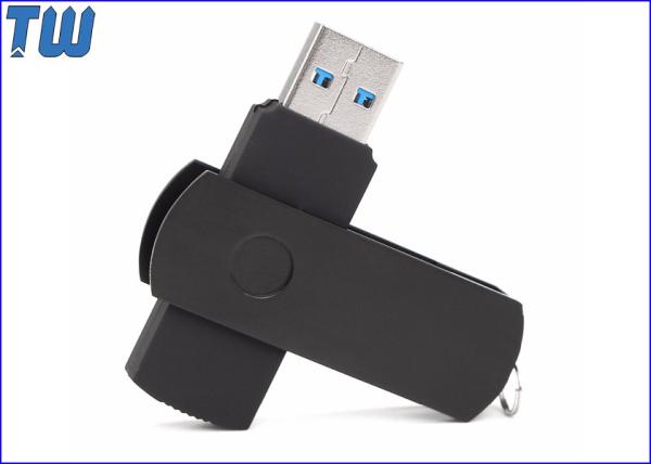 Black 360 Degree Swivel 8GB USB3.0 USB Disk Drive Slim Body Soft Touch