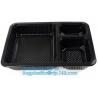 OEM and ODM custom plastic 2100ml pp 4 compartment plastic food box,disposable