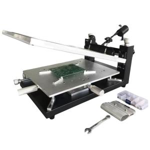 China Benchtop Manual SMT Screen Printer for Double-Sided PCB Assembly, 300×400mm Solder Paste Printing wholesale