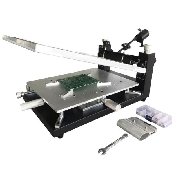 ベンチトップ マニュアル SMT スクリーンプリンター 双面PCB組立用 300×400mm 溶接ペスト印刷