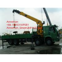 China Mobile Low Bed Truck Mounted Straight Arm Crane 8x4 With 15 Ton , Swing Arm Crane on sale