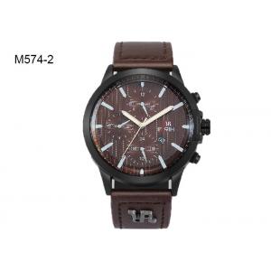 Business Men's Quartz Watch Analog Chronograph Date Leather Band Dress Watch M574