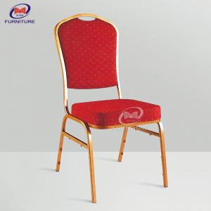 Hotel Project Aluminum Banquet Chairs Gold Frame Square Tube With Rubber Feet