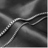 Men's 925 Silver Plated Titanium Stainless Steel Box Chain Necklace (CE496)