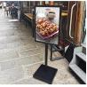 China Customizable Metal Floor Sign Stands Double Face Poster Display Stand 50 X 70cm Matt Black wholesale