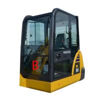 China PC56-7 PC56 Front Down Komatsu Excavator Glass Replacement Tempered Position.B Glass on sale