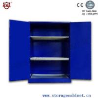 China Blue Chemical Liquid Sulfuric Corrosive Storage Cabinet With 2 Doors on sale