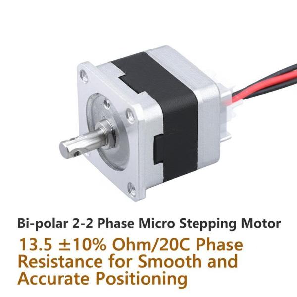 Bi-polar 2-2 Phase Micro Stepping Motor 13.5 ±10% Ohm/20C Phase Resistance for Smooth and Accurate Positioning