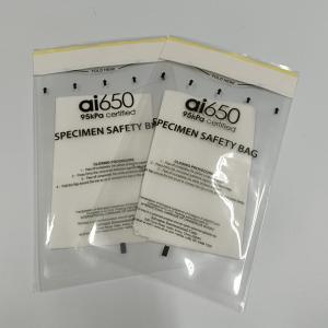 Custom Plastic Medical Biohazard Bags LDPE Zip Lock Printed Clear