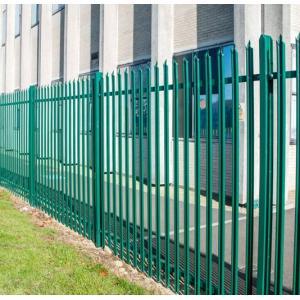 Customized heavy duty palisade fence panels curved top palisade fencing W shape