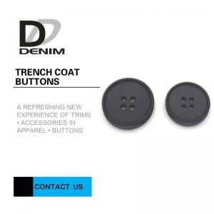 China Shiny Unsaturated Polyester Trench Coat Buttons , Flat Pearl Buttons Test Passable supplier