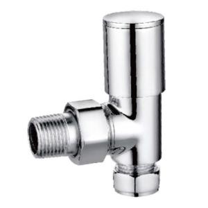 Modern Angled Towel Rail Valves 15mmx1/2'' For Copper Pipe With Compression End Chrome Plated