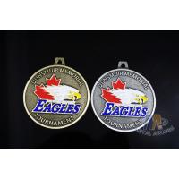 China Eagle'S Head Design Metal Awards Medals And Ribbons Sandblasted Effect,Zinc alloy Medals on sale