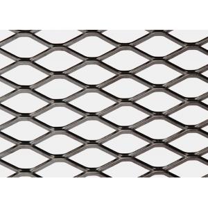 Security Black Expanded Metal Mesh , Smooth Faced Aluminum Expanded Mesh Sheet