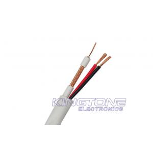China RG59/U CCTV Coaxial Cable with 20 AWG BC Conductor , Solid PE, 95% BC Braid Cable supplier