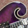 New Design CUSTOM purple electric guitar , with shell beautiful woman on body ,