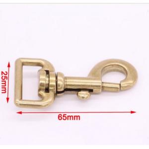 China Brass Plated Swivel Eye Bolt Snap Hook , Swivel Snap Hooks For Straps / Handbags wholesale