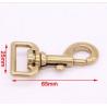 China Brass Plated Swivel Eye Bolt Snap Hook , Swivel Snap Hooks For Straps / Handbags wholesale