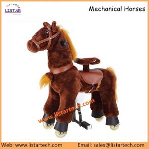 China Creative Kids Riding Plush Horse Toy, Standing Plush Horse Toy, Slow Speed Horse Toy supplier