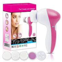 China 5 In 1beauty Care Massager Professional Face Cleansing Brush Electric Facial Cleansing Brush Face Brush Electric on sale