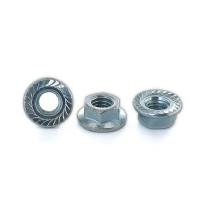 China Size M3-M16 Stainless Steel Lock Nuts , Grade 4.0 Zinc Plated Serrated Flange Nut on sale